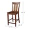 International Concepts Ava Solid Wood Counter Height Bar Stool - 24" Seat Height - Espresso S581-132 - alternate 10
